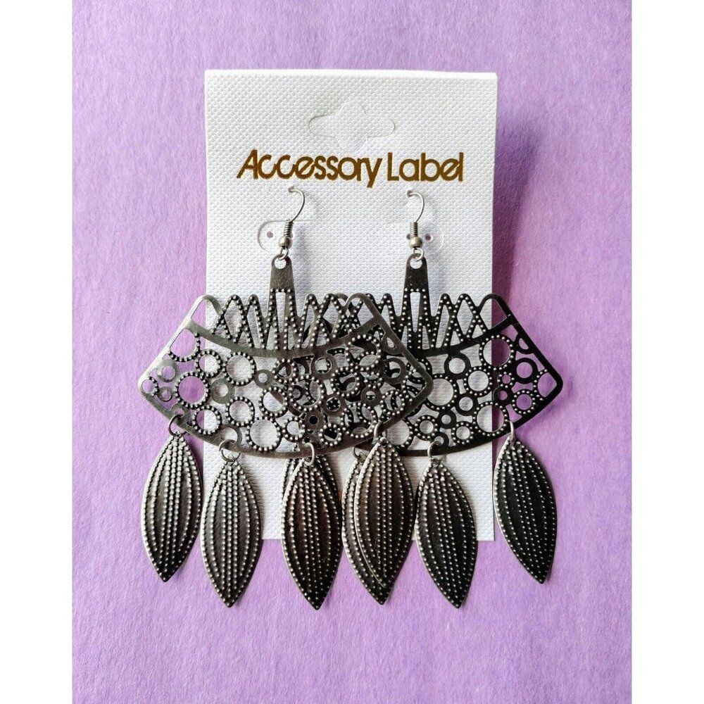 Chandelier Earrings Fashion Jewelry Drop Dangle Hammered Metal Inspired Alloy 1x
